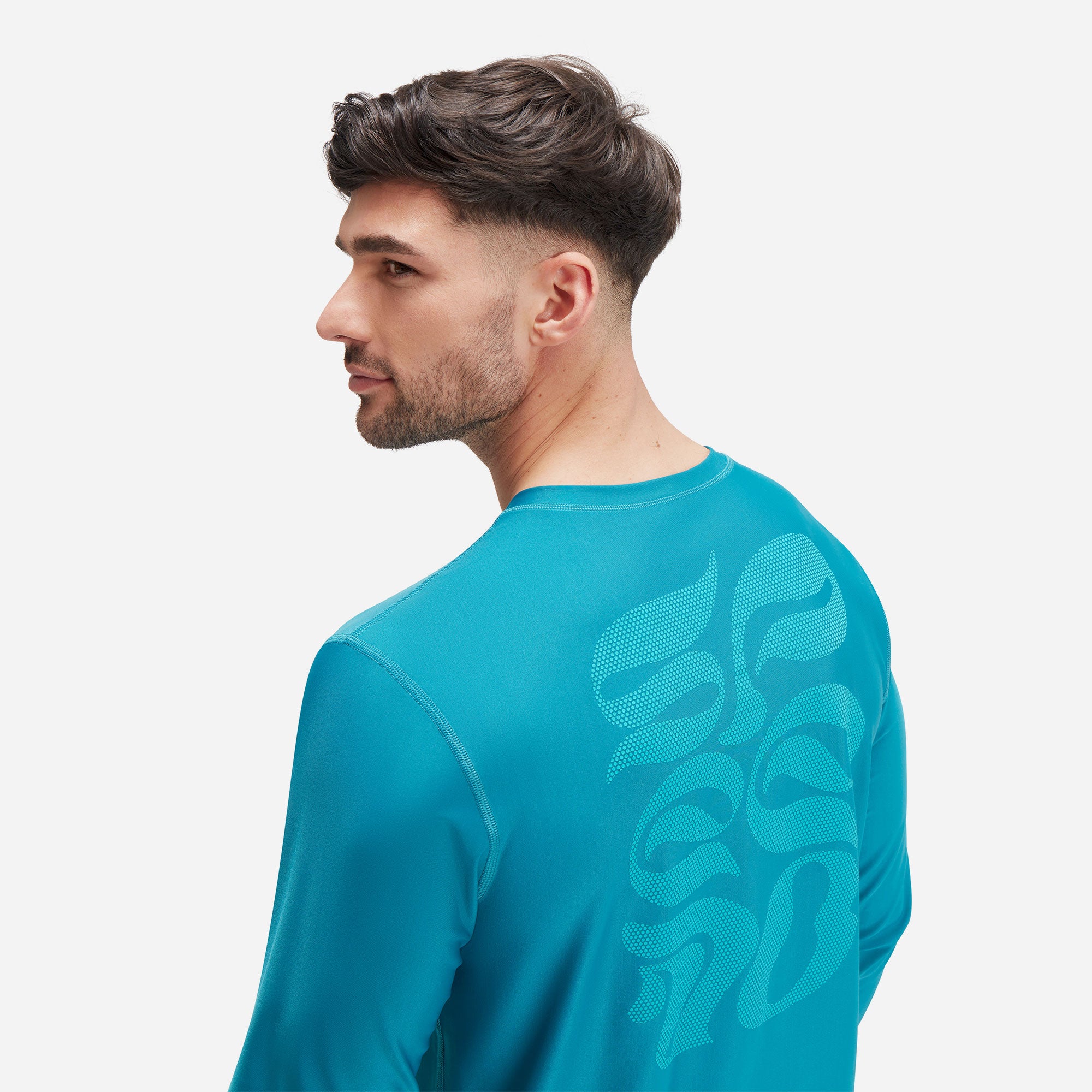 Áo Bơi Chống Nắng Nam Speedo Printed Long Sleeve Green/Blue - Supersports Vietnam