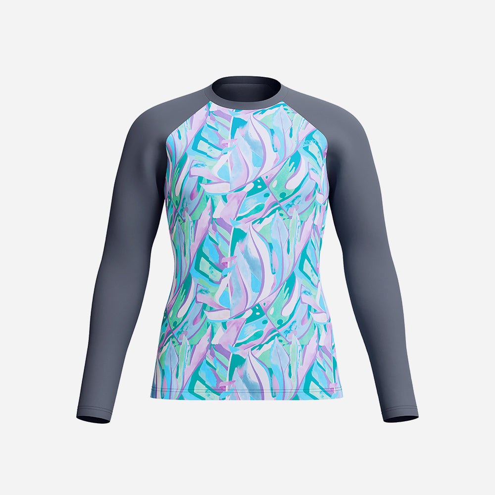 Áo Bơi Chống Nắng Nữ Speedo Printed Long Sleeve - Nhiều Màu - Supersports Vietnam