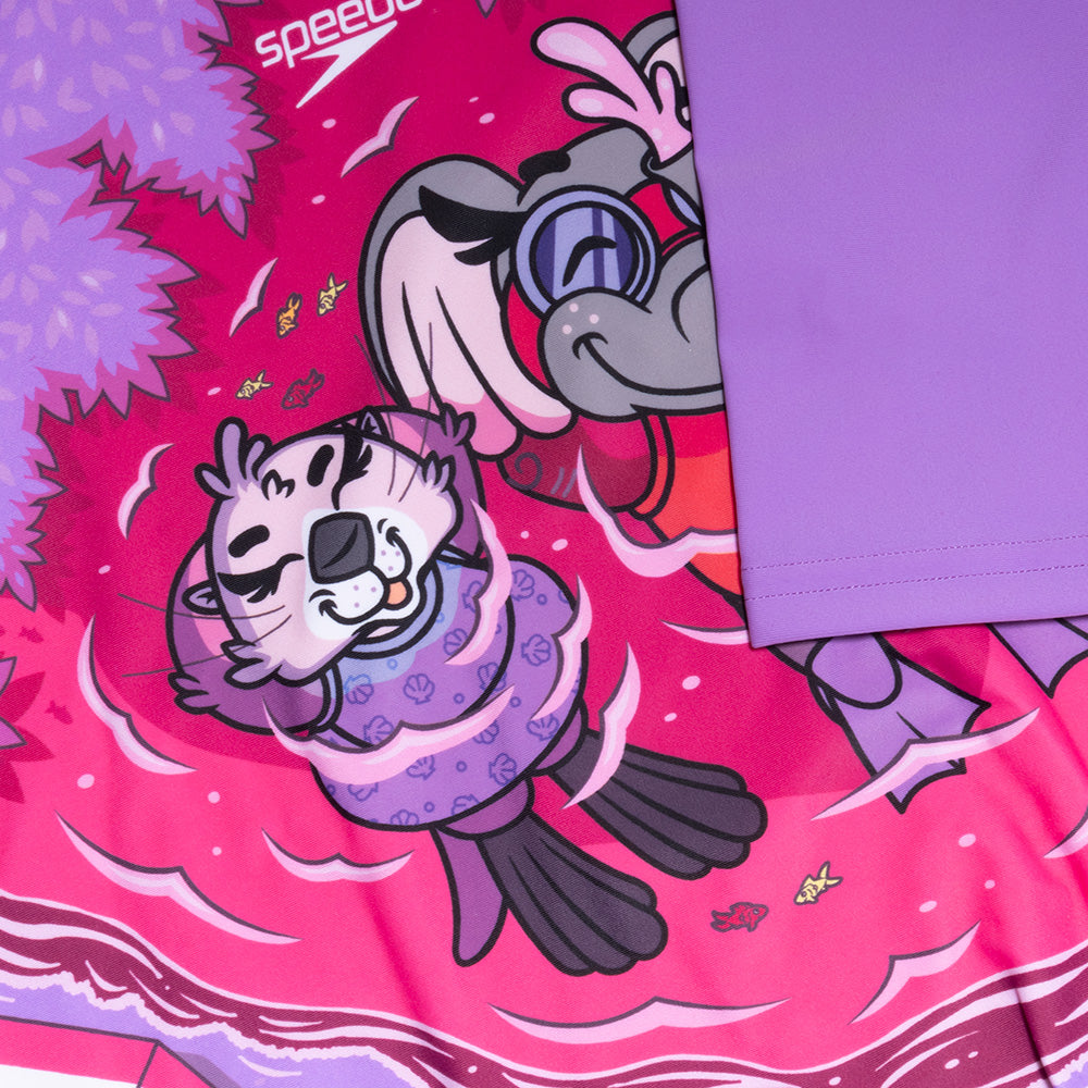 Bộ Đồ Bơi Hai Mảnh Bé Gái Speedo Learn To Swim Sun Proctection - Hồng - Supersports Vietnam