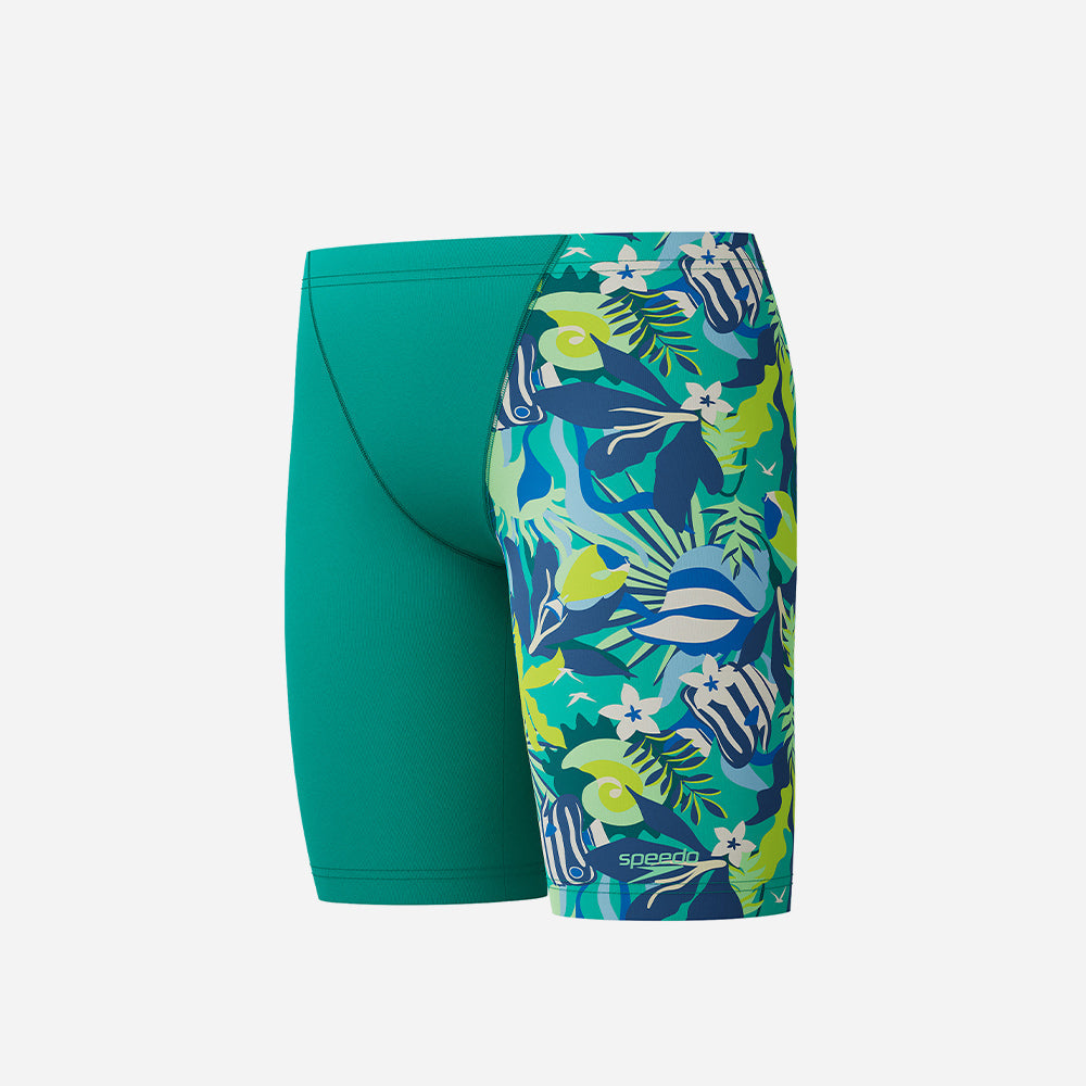 Quần Bơi Bé Trai Speedo Allover Leg V Cut - Xanh Lá - Supersports Vietnam