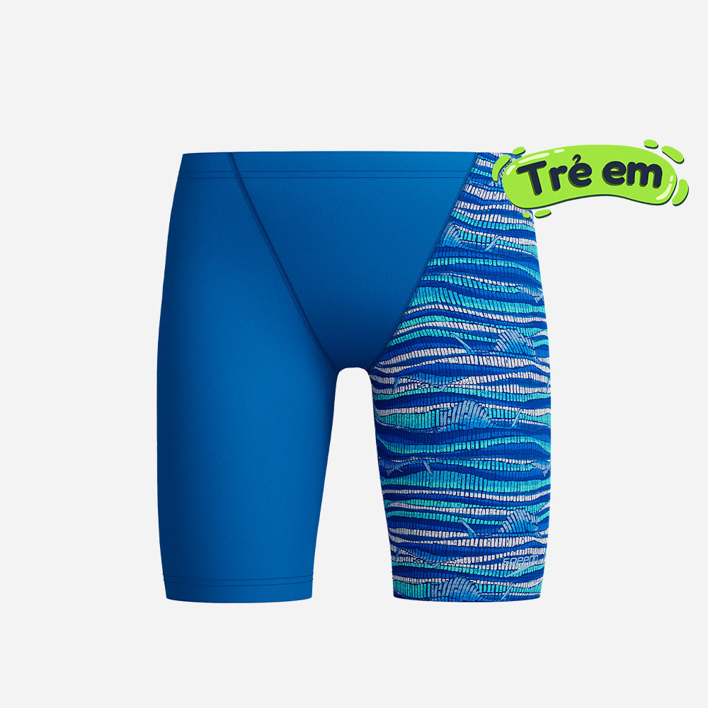 Quần Bơi Bé Trai Speedo Allover Leg V Cut - Xanh Dương - Supersports Vietnam