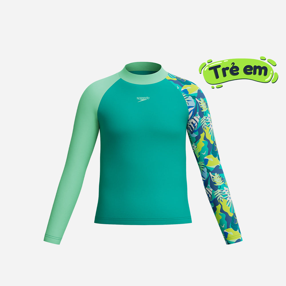 Áo Bơi Chống Nắng Bé Trai Speedo Printed Long Sleeve - Supersports Vietnam