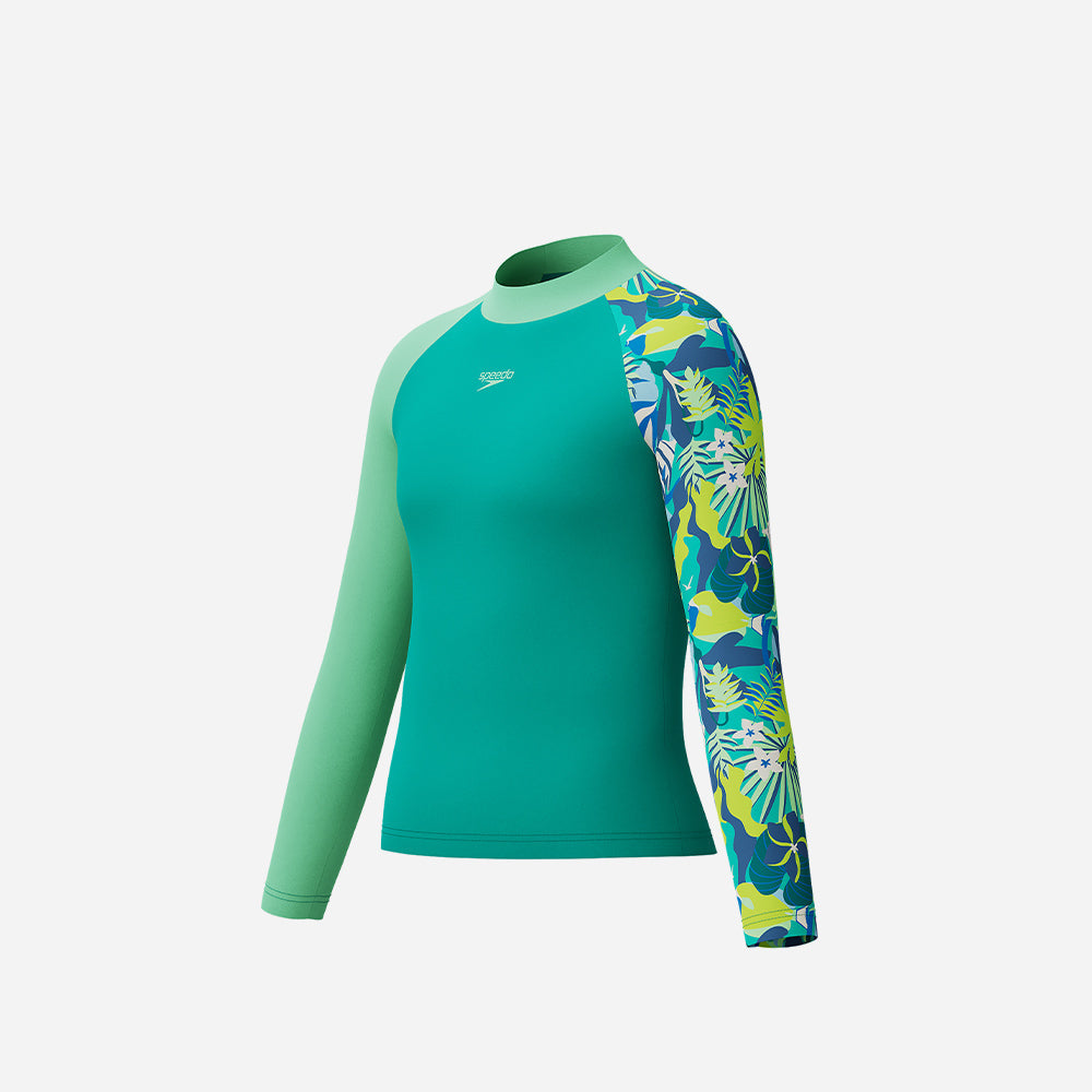 Áo Bơi Chống Nắng Bé Trai Speedo Printed Long Sleeve - Xanh Dương - Supersports Vietnam