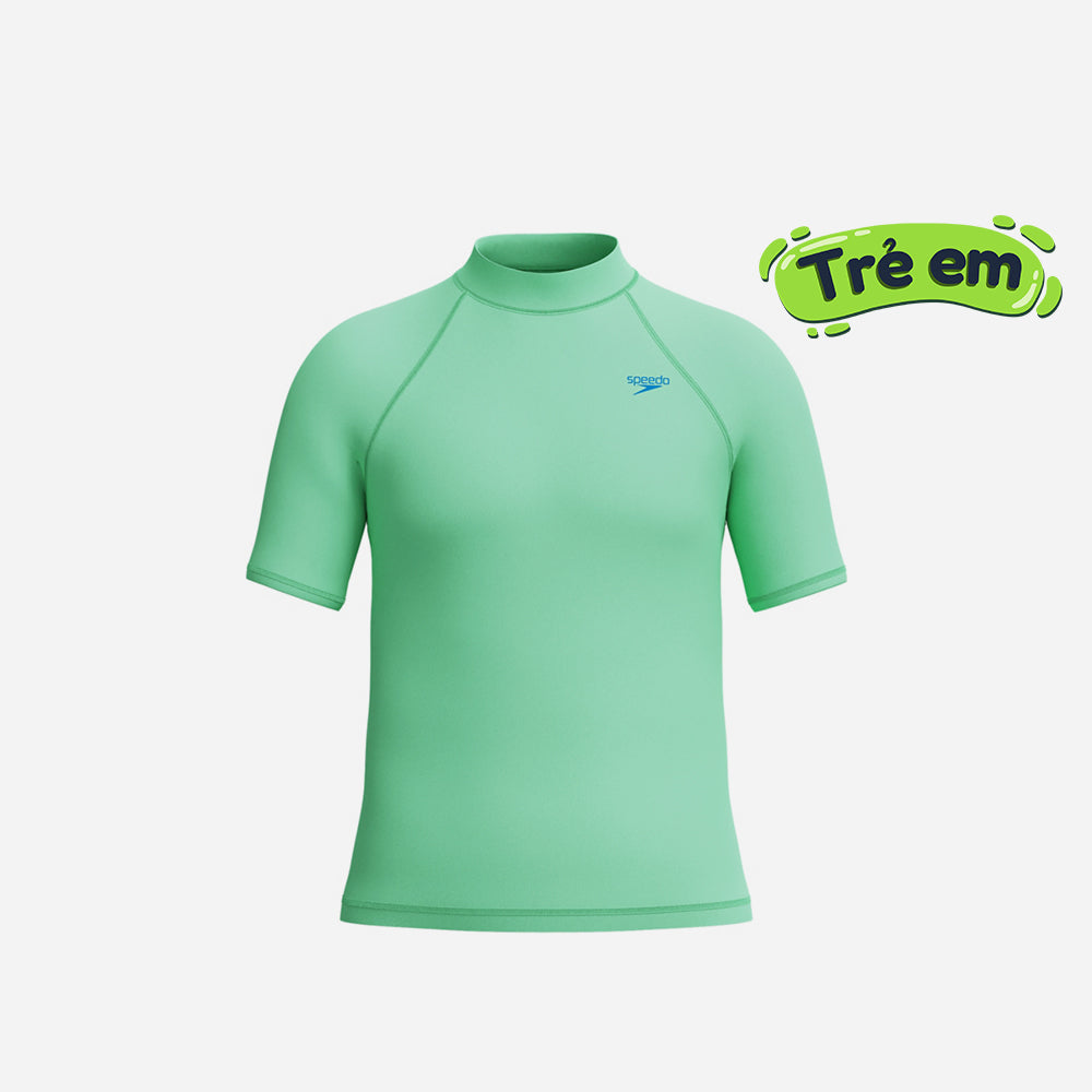 Áo Bơi Chống Nắng Bé Trai Speedo Printed Short Sleeves - Xanh Lá - Supersports Vietnam