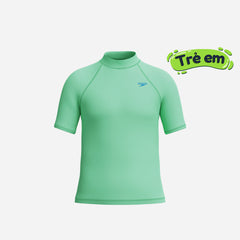 Áo Bơi Chống Nắng Bé Trai Speedo Printed Short Sleeves - Xanh Lá - Supersports Vietnam