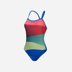 Women's Speedo Placement Digital Turnback One Piece - Multicolor