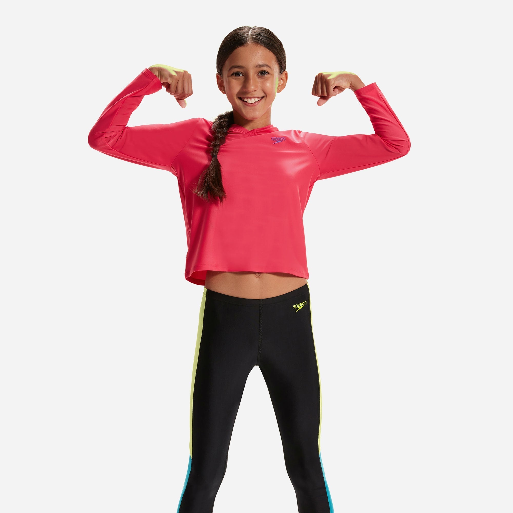 Áo Bơi Chống Nắng Bé Gái Speedo Essential Hood - Hồng - Supersports Vietnam