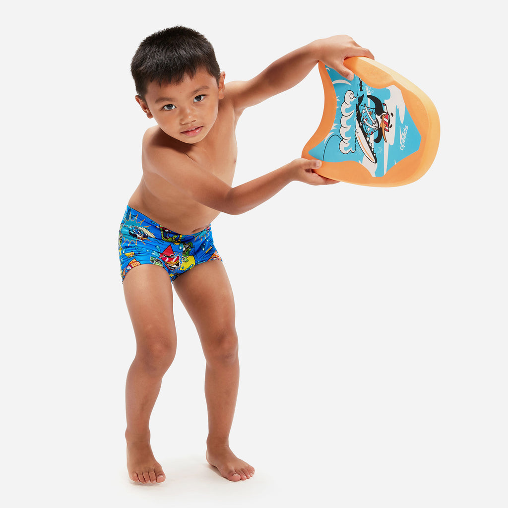 Quần Bơi Bé Trai Speedo Learn To Swim Allover Aquashorts Blue/Yellow - Supersports Vietnam