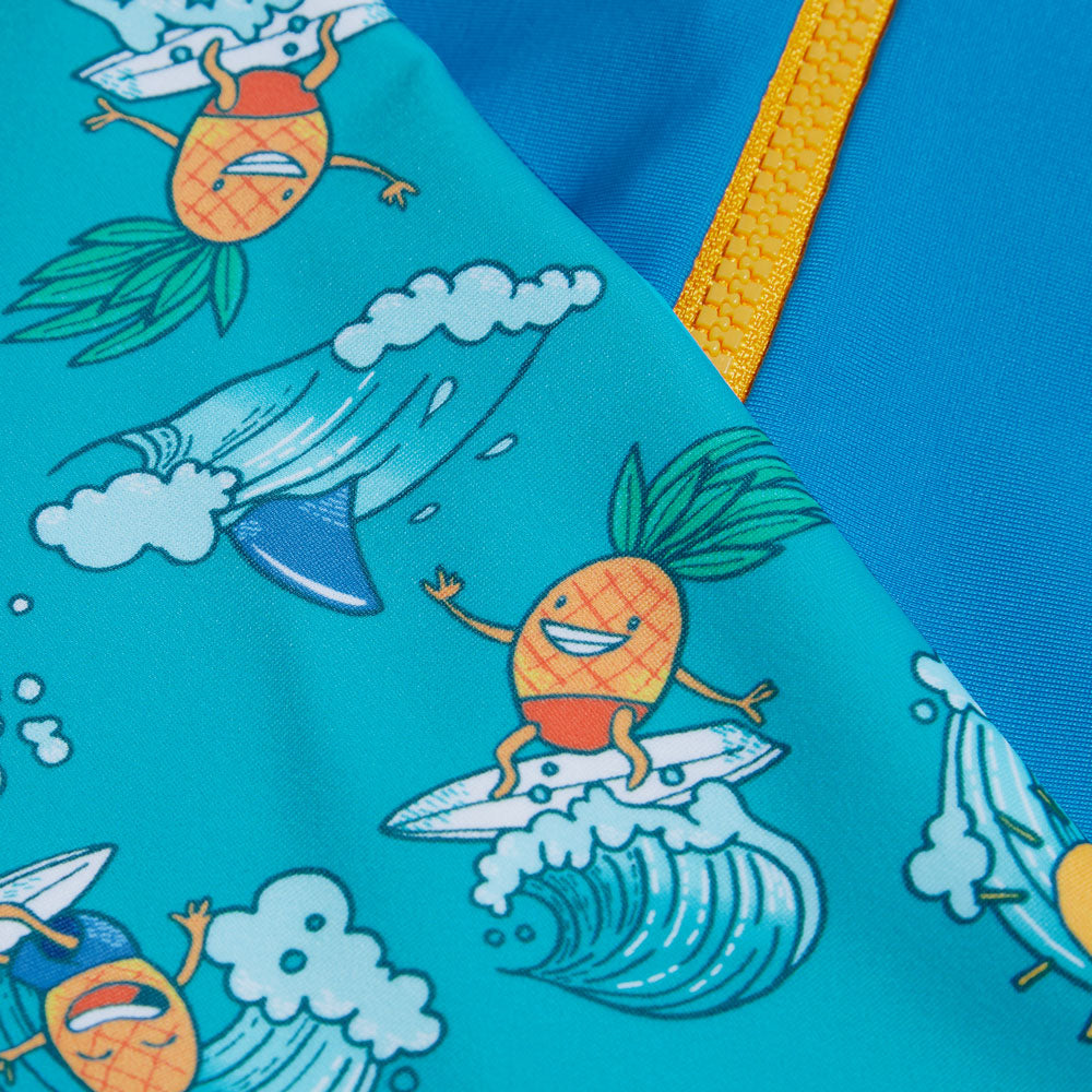 Áo Bơi Chống Nắng Bé Trai Speedo Printed Long Sleeve Blue/Yellow - Supersports Vietnam