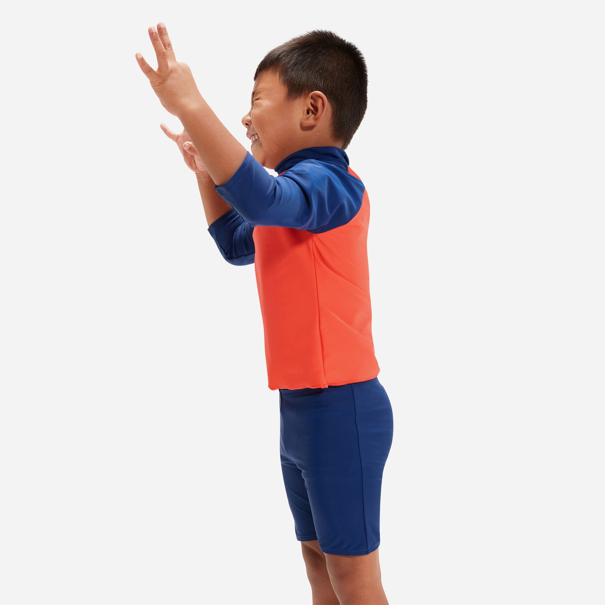 Áo Bơi Chống Nắng Bé Trai Speedo Learn To Swim Long Sleeve Blue/Orange - Supersports Vietnam