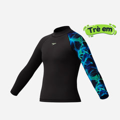 Áo Bơi Chống Nắng Bé Trai Speedo Long Sleeve Print - Đen - Supersports Vietnam