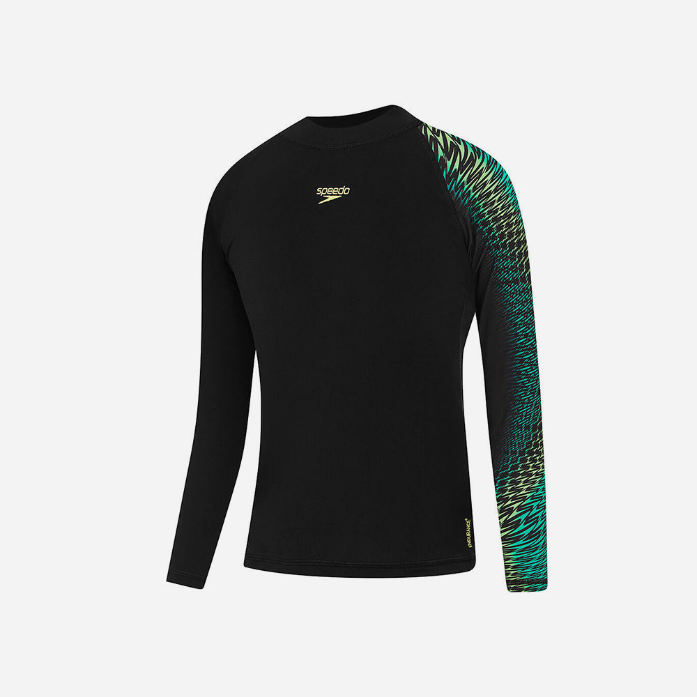 Áo Bơi Chống Nắng Bé Trai Speedo Long Sleeve Tech Panel - Đen - Supersports Vietnam