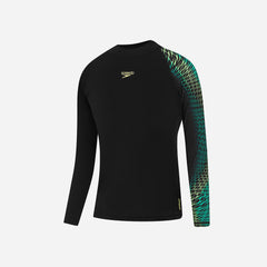 Áo Bơi Chống Nắng Bé Trai Speedo Long Sleeve Tech Panel - Đen - Supersports Vietnam
