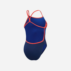 Women's Speedo Placement Digital Vback One Piece - Blue