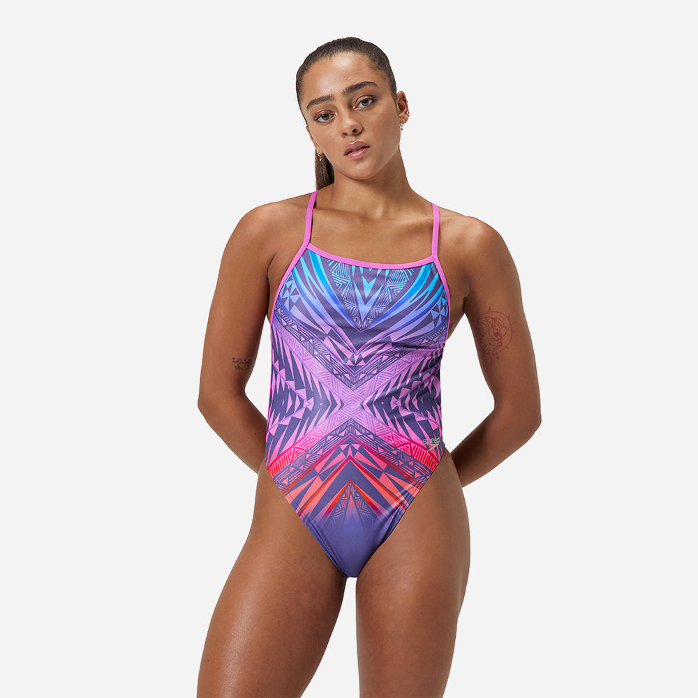 Women's Speedo Placement Digital V-back - Multicolor