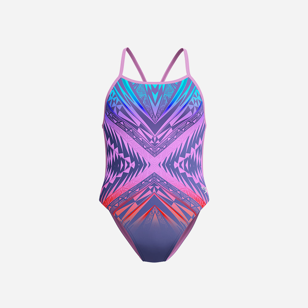 Women's Speedo Placement Digital V-back - Multicolor