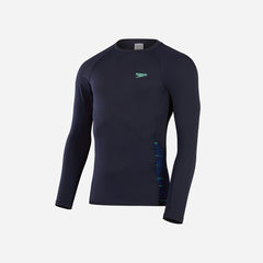 Men's Speedo End+ Splice Long Sleeve Uv Swim Tee - Navy