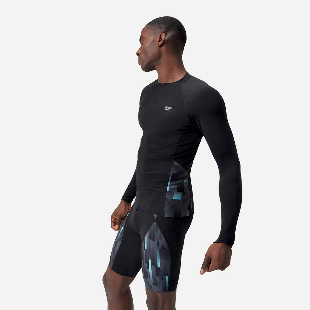 Áo Bơi Chống Nắng Nam Speedo End+ Splice - Đen - Supersports Vietnam