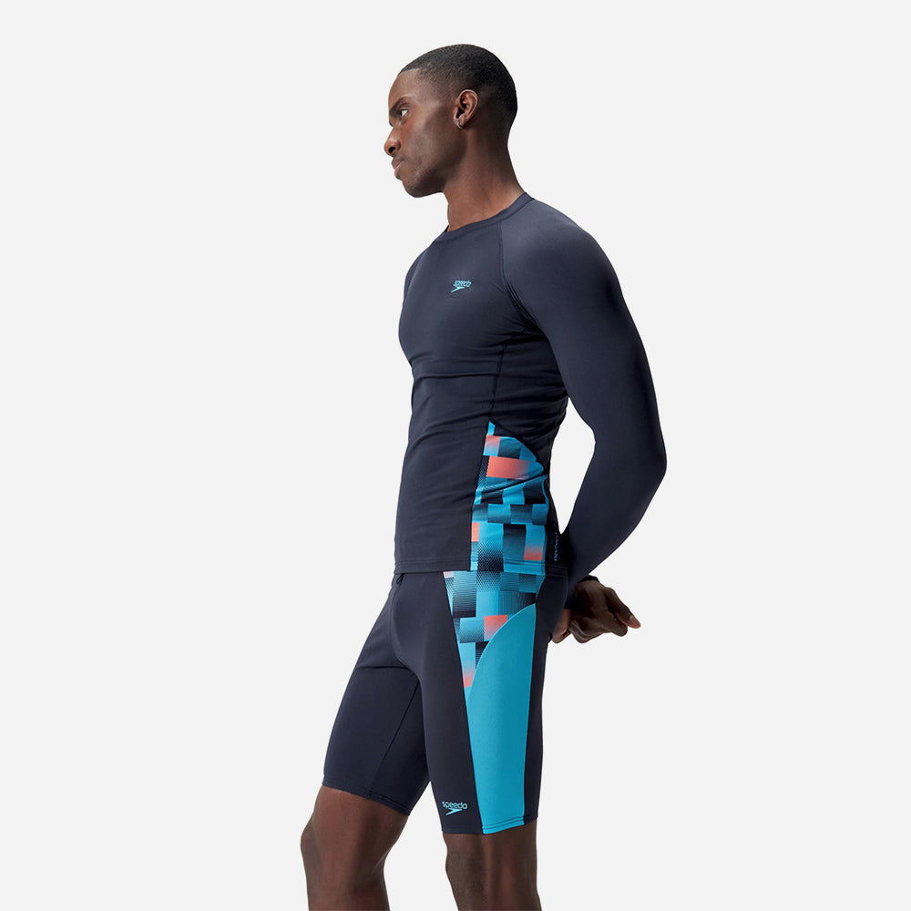 Áo Bơi Chống Nắng Nam Speedo End+ Splice - Xanh Navy - Supersports Vietnam