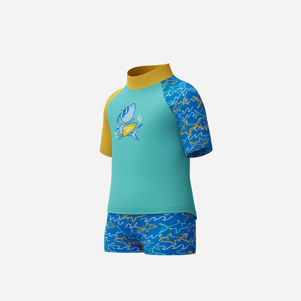 Đồ Bơi Hai Mảnh Bé Trai Speedo Digital Short Sleeve - Nhiều Màu - Supersports Vietnam