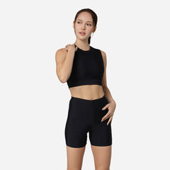 Áo Bơi Nữ Speedo Solid With Mesh - Đen