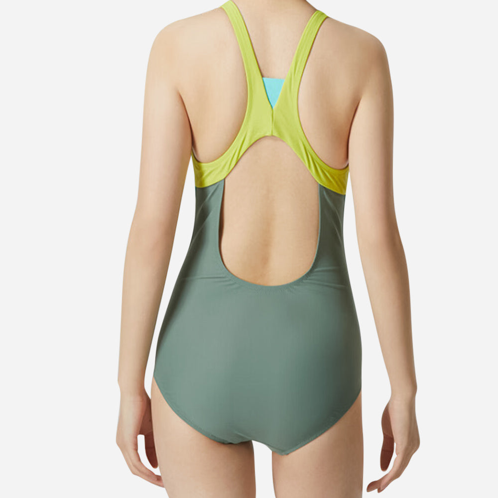 Đồ Bơi Một Mảnh Nữ Speedo Zip Colour Block - Xanh Lá