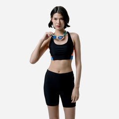 Áo Bơi Nữ Speedo Colourblock - Đen