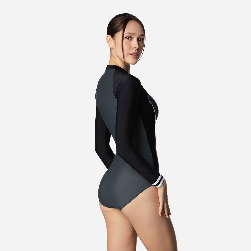 Bộ Đồ Bơi Chống Nắng Nữ Speedo Long Sleeve - Đen