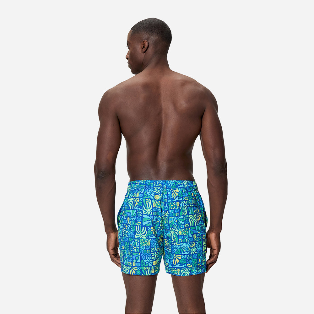 Quần Bơi Nam Speedo Print Redondo Edge Volley 16" - Xanh Dương - Supersports Vietnam