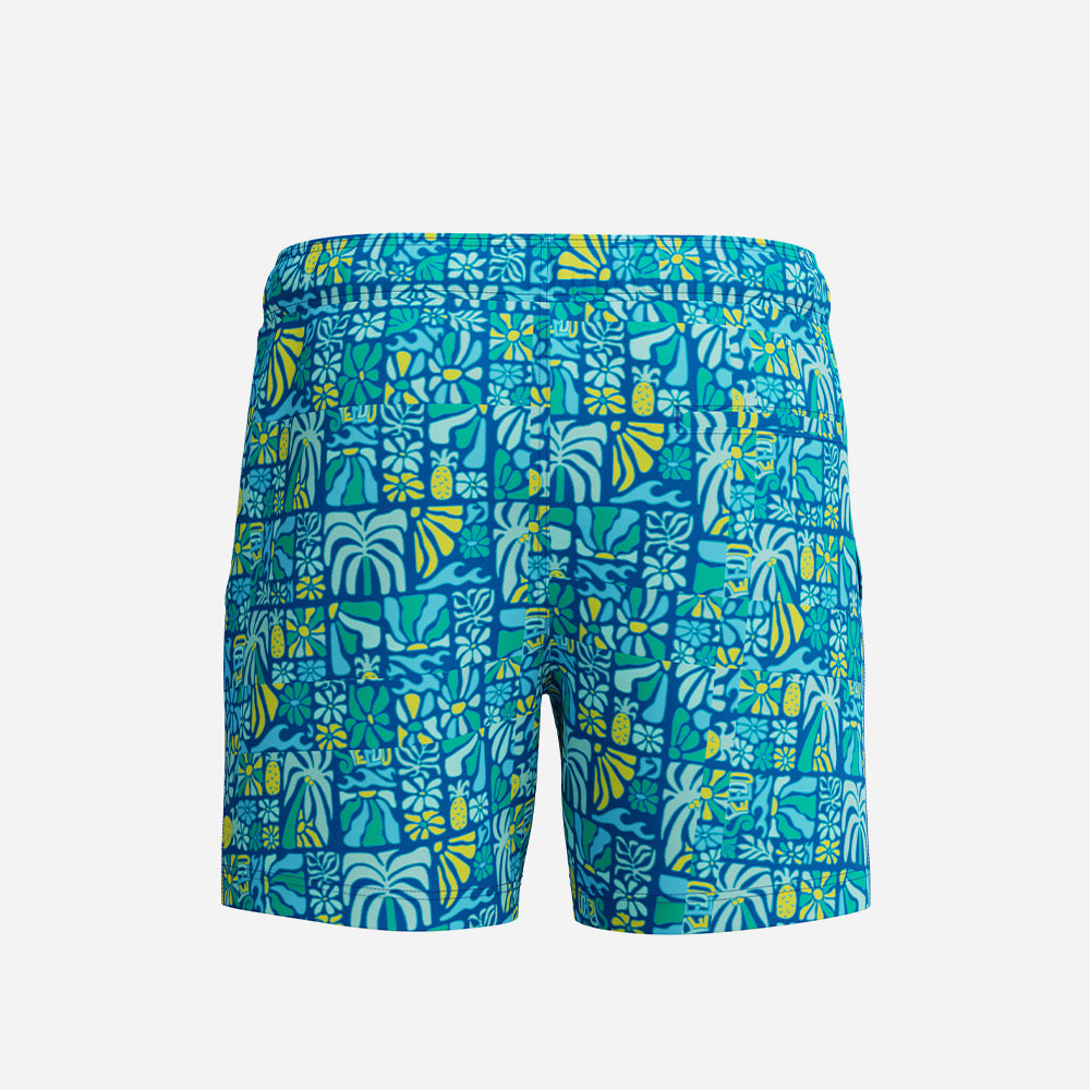 Quần Bơi Nam Speedo Print Redondo Edge Volley 16" - Xanh Dương - Supersports Vietnam