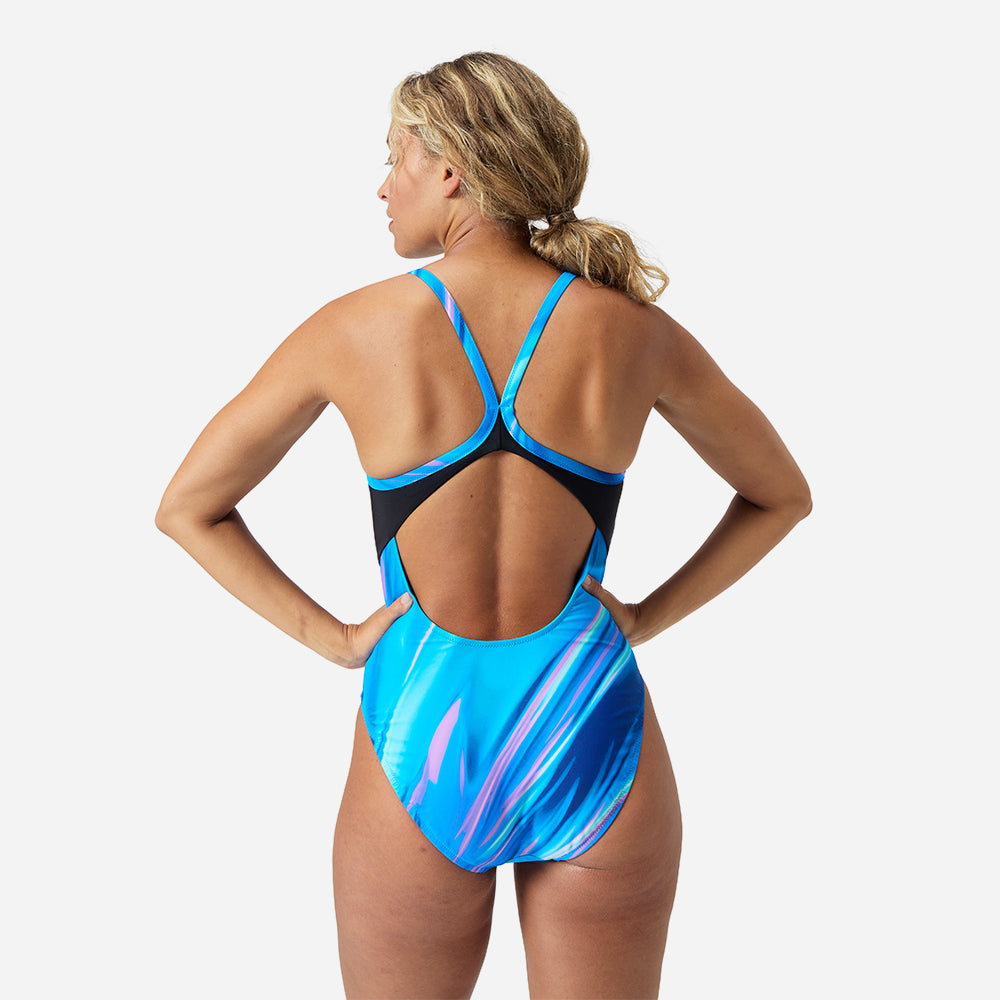 Đồ Bơi Một Mảnh Nữ Speedo Hydraline Printed Racerback - Xanh Dương