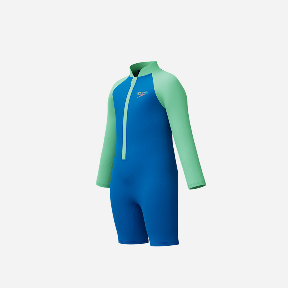 Đồ Bơi Chống Nắng Bé Trai Speedo Long Sleeves Zip - Xanh Dương - Supersports Vietnam