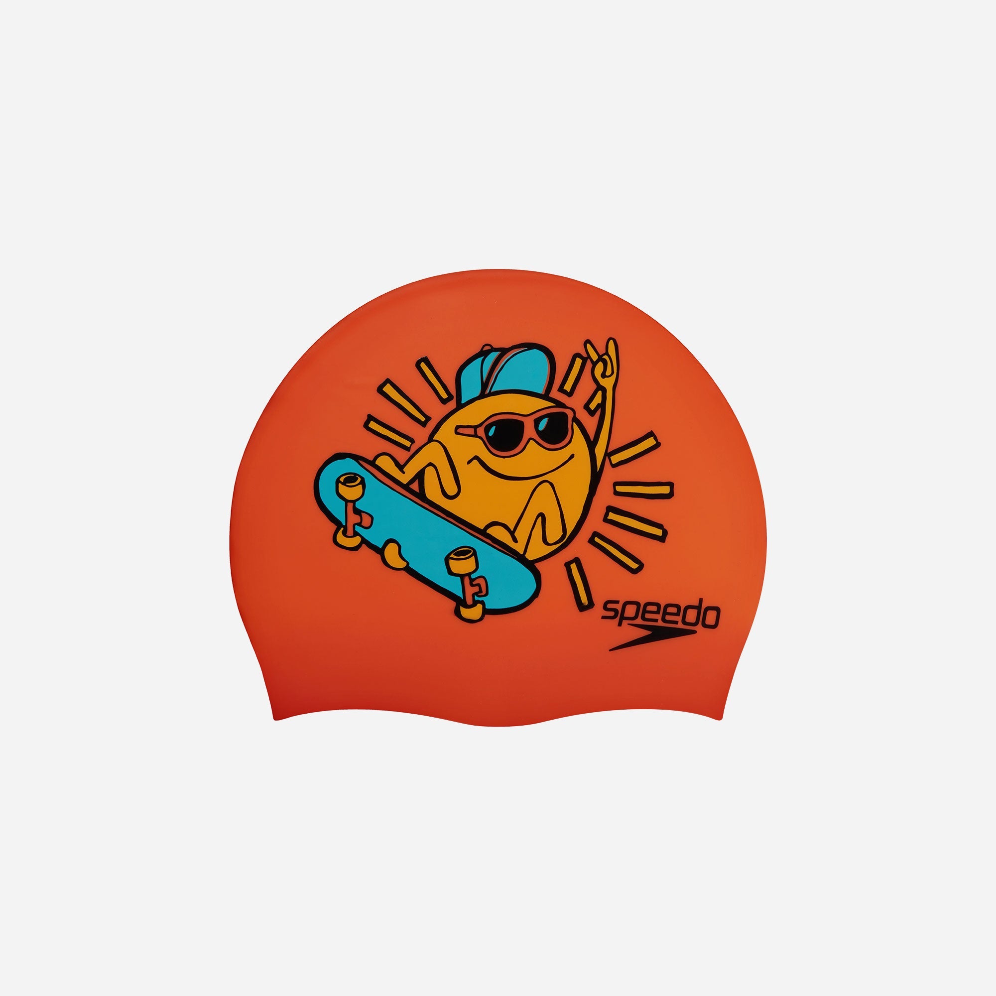 Mũ Bơi Trẻ Em Speedo Slogan Print - Cam - Supersports Vietnam