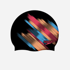 Speedo Rev Moulded Silicone Swim Cap - Black