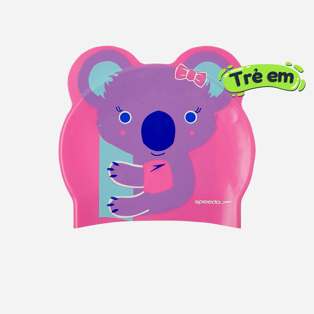 Mũ Bơi Trẻ Em Speedo Koala Prt Character Cap Iu Pink/Purple - Supersports Vietnam