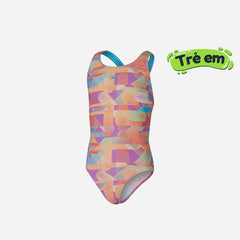 Girls' Speedo Digital Allover One Piece - Pink