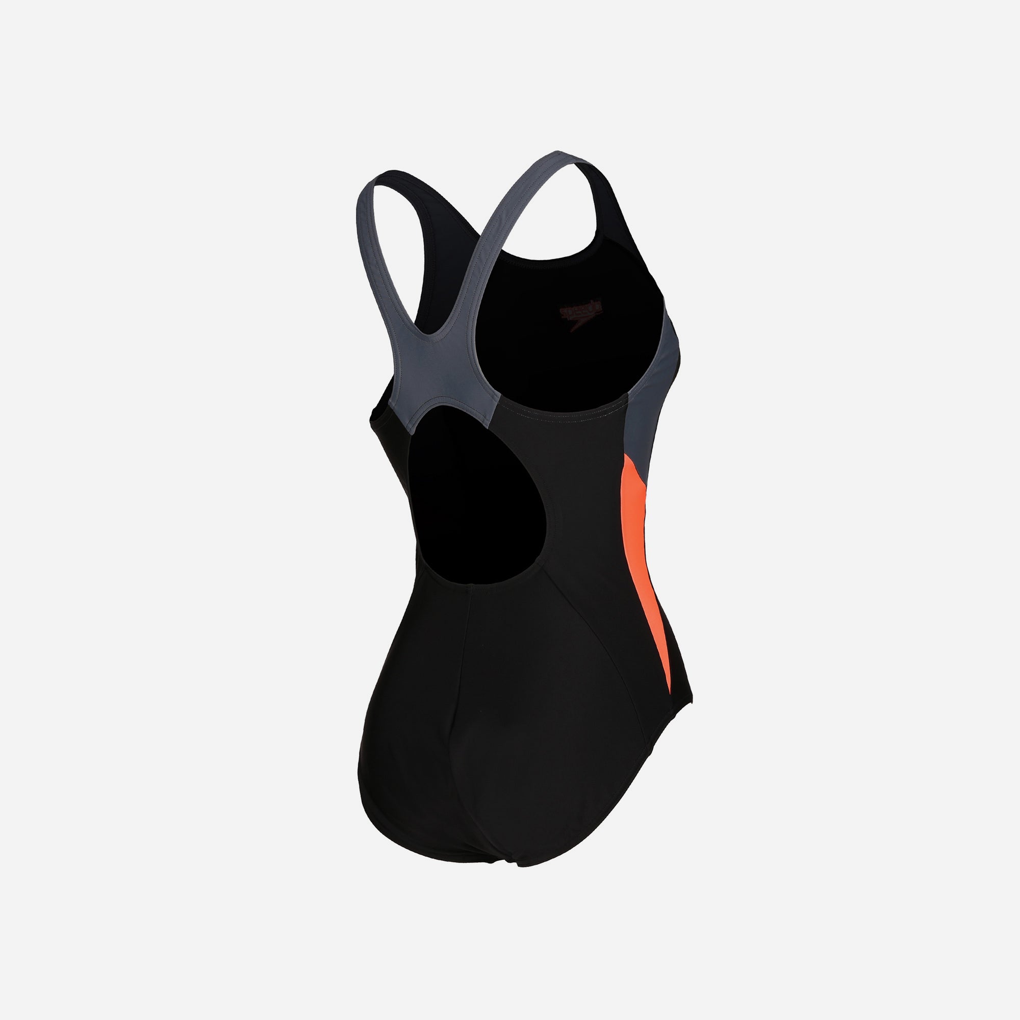 Đồ Bơi Một Mảnh Nữ Speedo Colorblock Printed Black/Orange (Asian Fit) - Supersports Vietnam