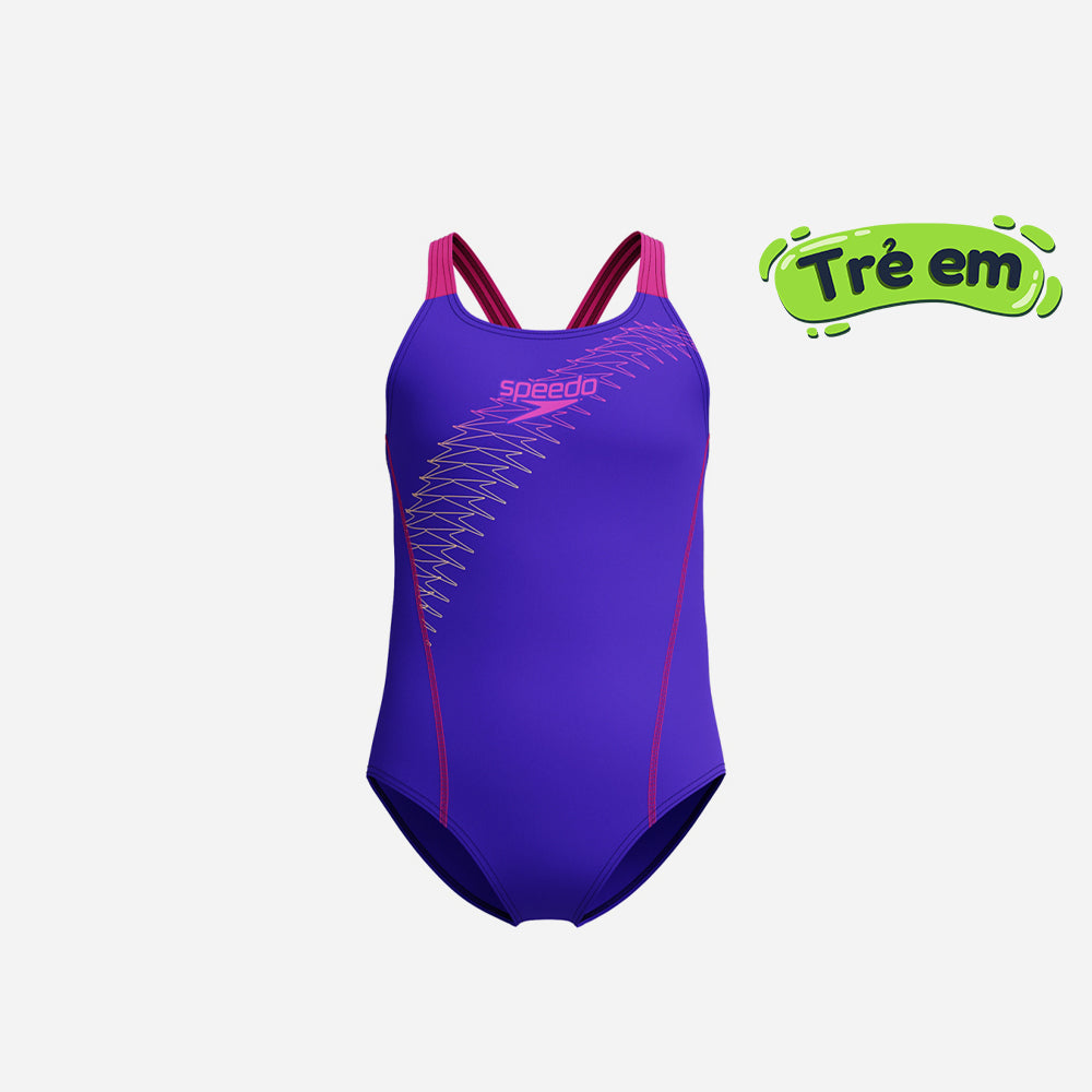 Đồ Bơi Một Mảnh Bé Gái Speedo Medley Logo Medalist - Tím - Supersports Vietnam
