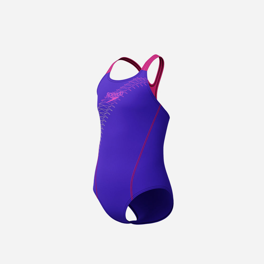 Đồ Bơi Một Mảnh Bé Gái Speedo Medley Logo Medalist - Tím - Supersports Vietnam