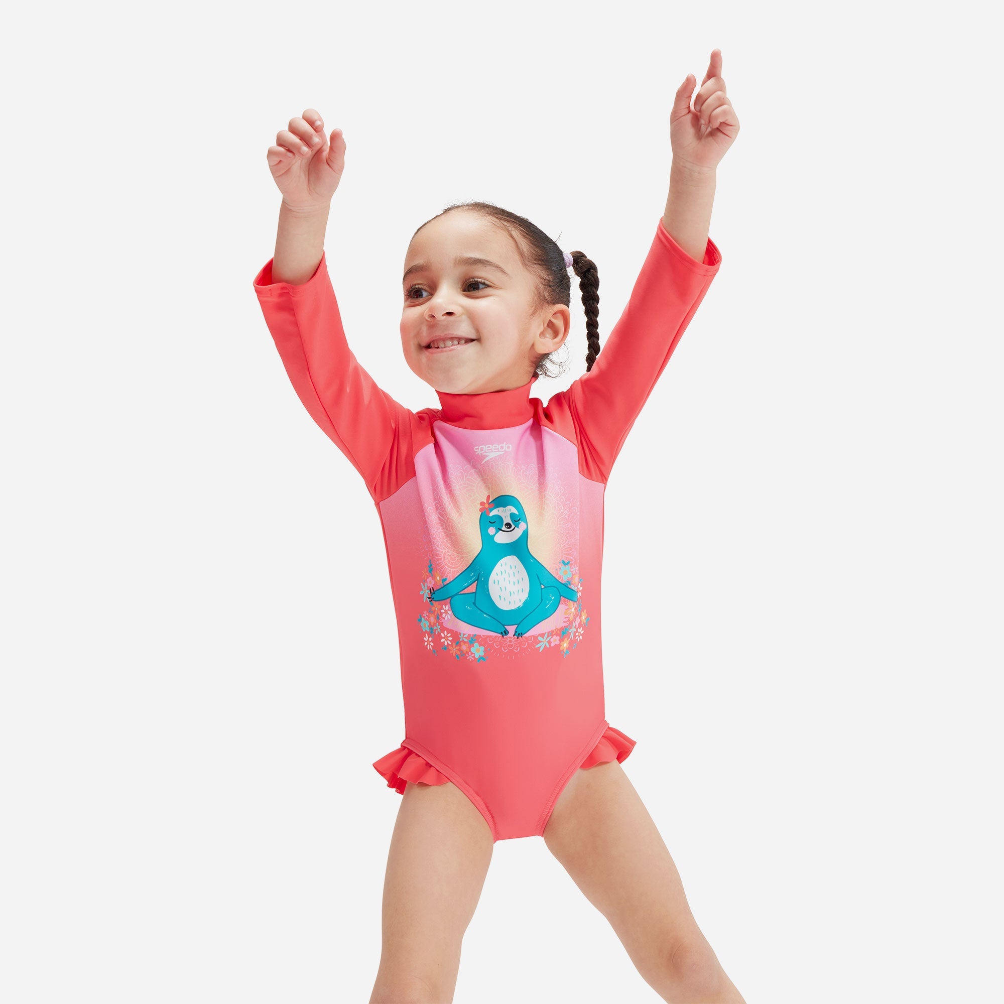 Đồ Bơi Một Mảnh Bé Gái Speedo Frill - Hồng - Supersports Vietnam