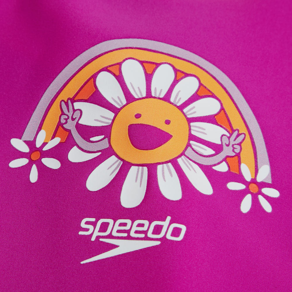 Bộ Đồ Bơi Nữ Speedo Panel Long Sleeve Printed All In Onepurple/Yellow - Supersports Vietnam