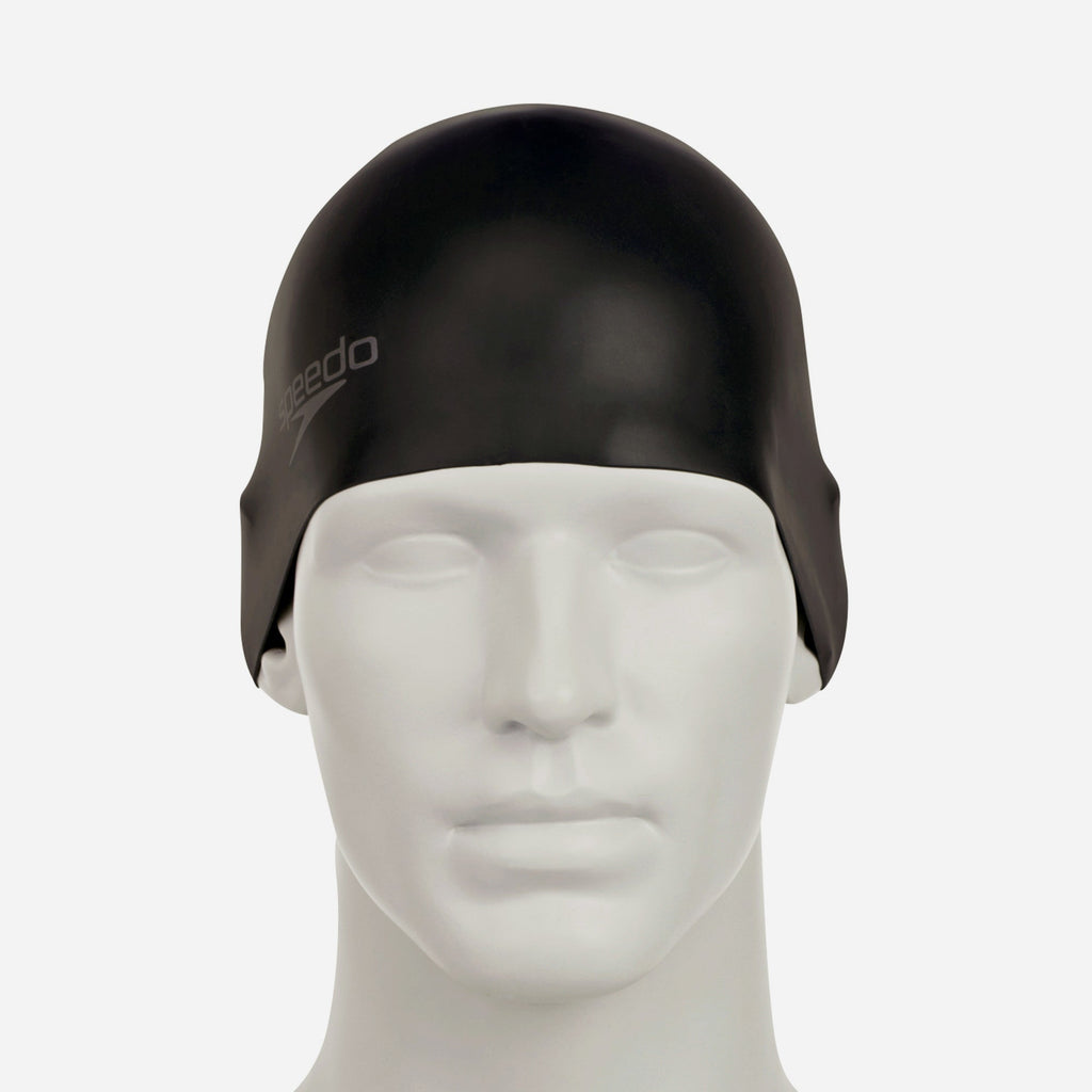 Nón Bơi Người Lớn Speedo Plain Moulded Silicone - Đen - Supersports Vietnam