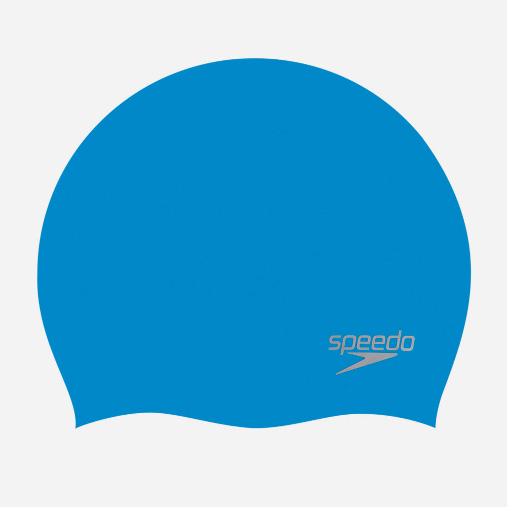 Mũ Bơi Người Lớn Speedo Moulded Silicone - Xanh Dương - Supersports Vietnam