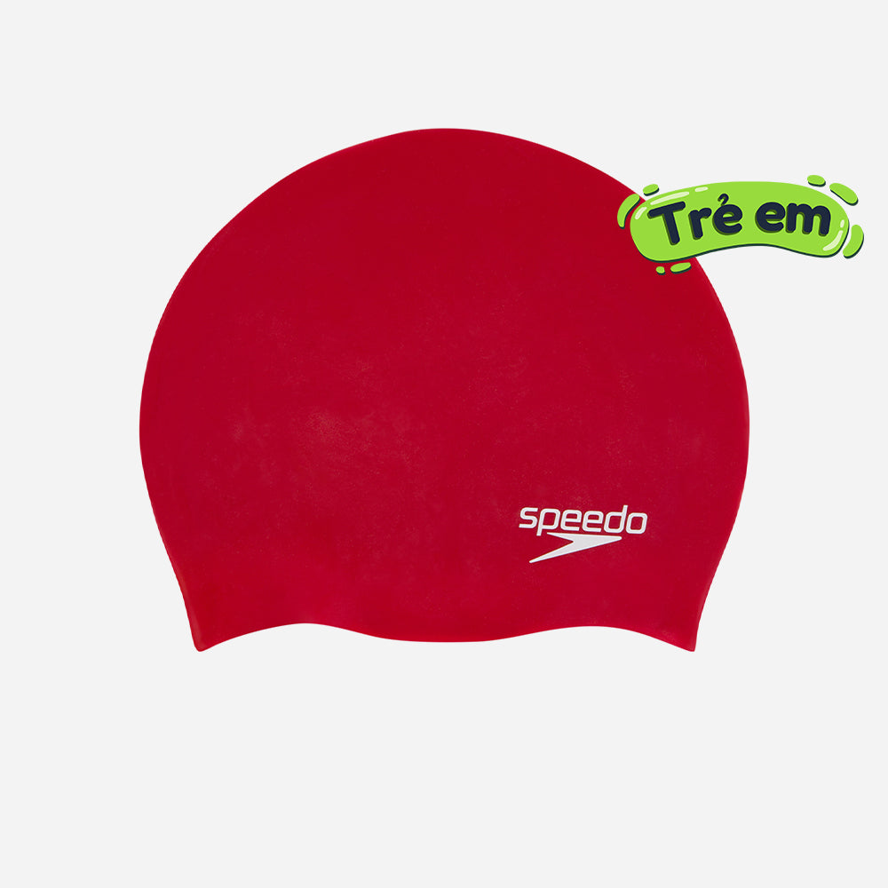 Mũ Bơi Trẻ Em Trẻ Em Speedo Moulded Silicone - Đỏ - Supersports Vietnam