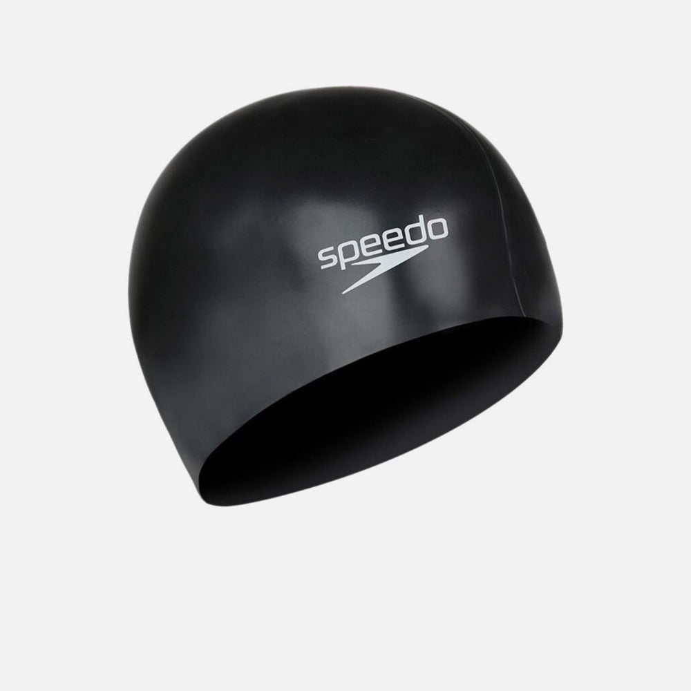 Mũ Bơi Người Lớn Speedo Flat Silicone - Đen - Supersports Vietnam