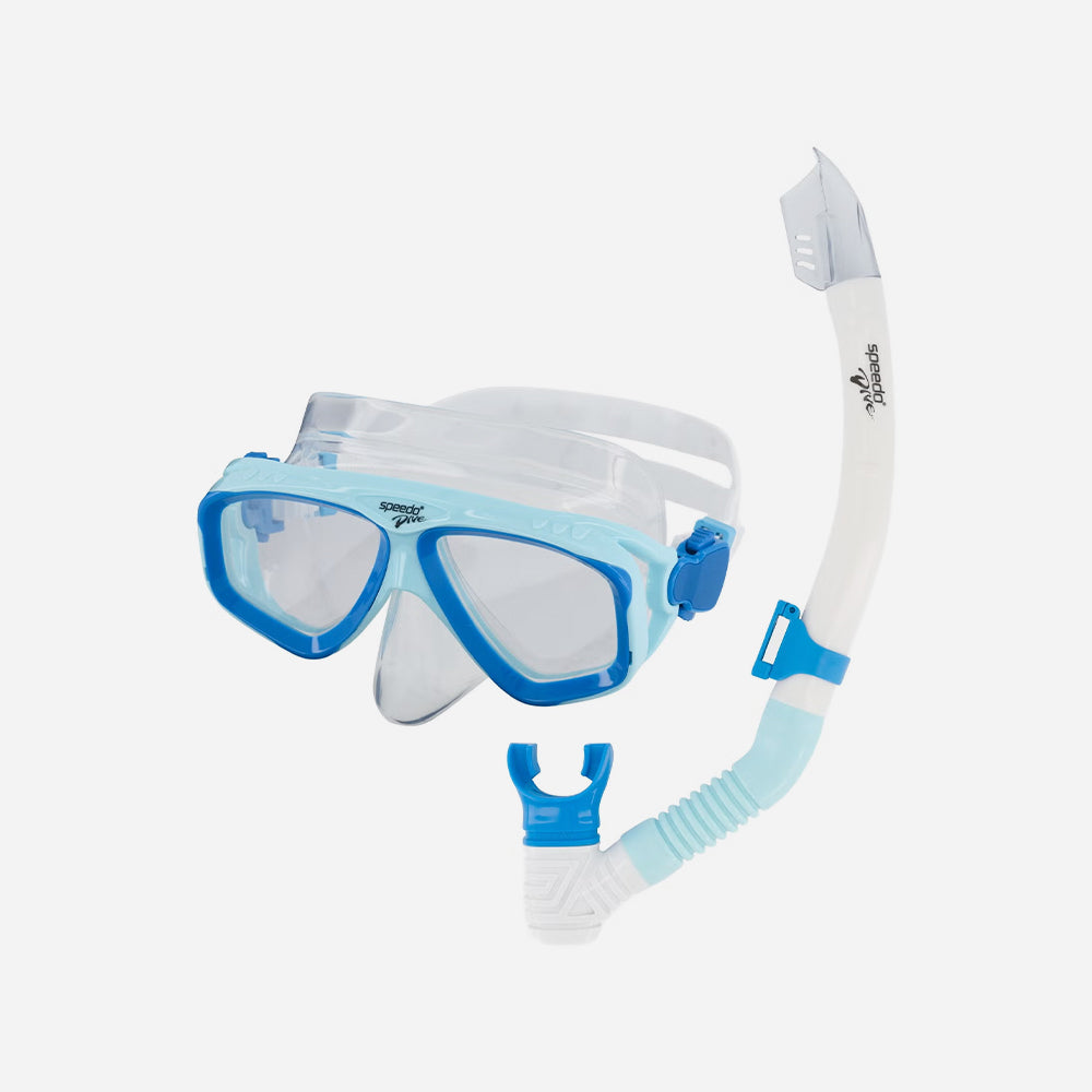 Bộ Kính Lặn Và Ống Thở Speedo Adventure - Xanh Dương - Supersports Vietnam