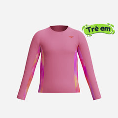 Áo Bơi Chống Nắng Bé Gái Speedo Long Sleeve Print Splice - Hồng - Supersports Vietnam