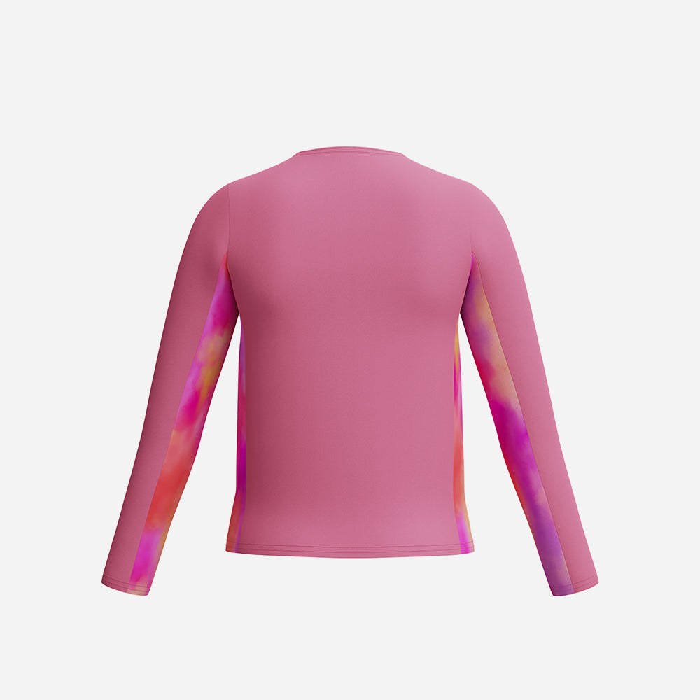 Áo Bơi Chống Nắng Bé Gái Speedo Long Sleeve Print Splice - Hồng - Supersports Vietnam