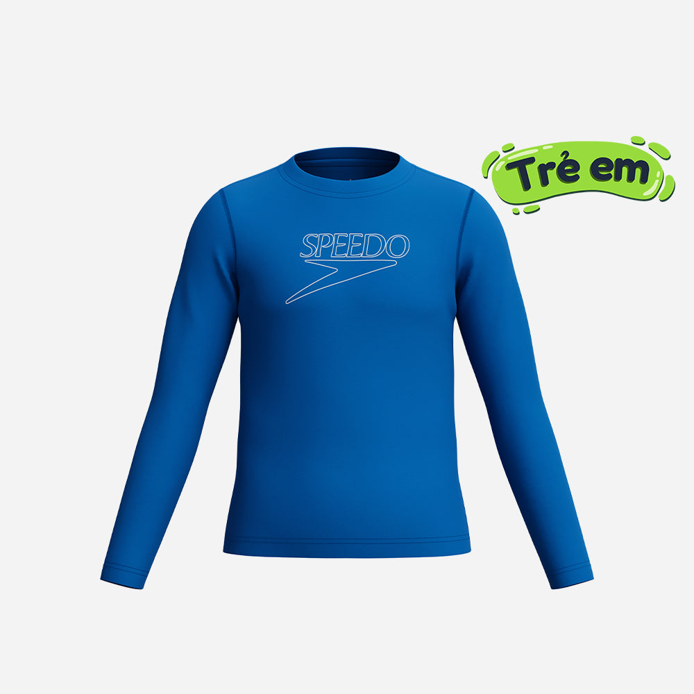 Áo Bơi Chống Nắng Bé Trai Speedo Long Sleeve Classic Logo - Xanh Dương - Supersports Vietnam