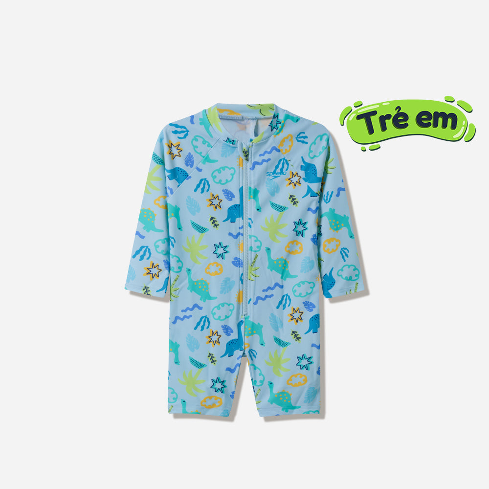 Đồ Bơi Một Mảnh Chống Nắng Trẻ Em Speedo Long Sleeve Print Zip - Nhiều Màu - Supersports Vietnam